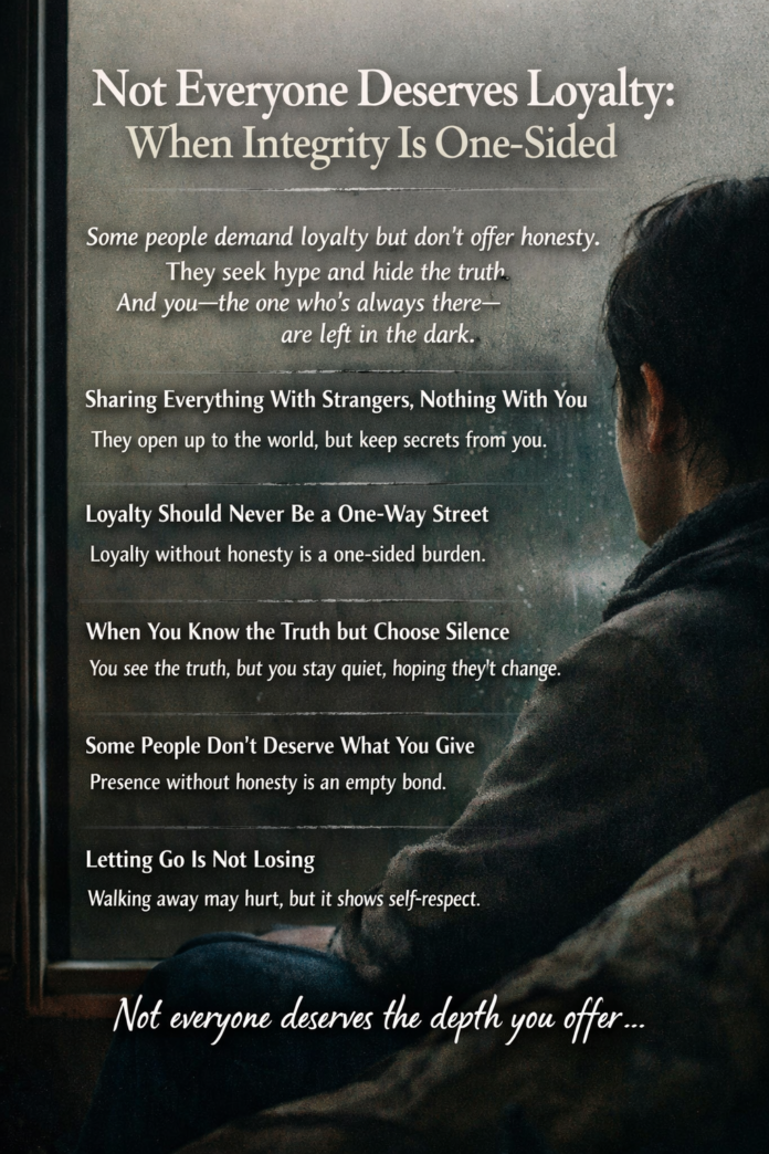 Not Everyone Deserves Loyalty