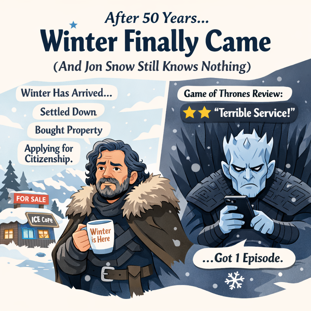 Snow Still After 50 Years… Winter Finally Came (And Jon Snow Still Knows Nothing ...